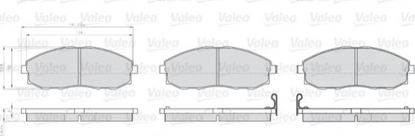 Valeo 872537 - Комплект спирачно феродо, дискови спирачки vvparts.bg