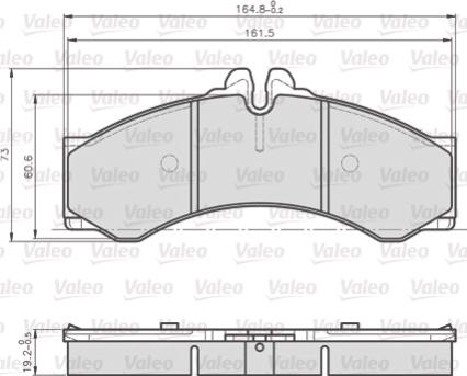 Valeo 872076 - Комплект спирачно феродо, дискови спирачки vvparts.bg