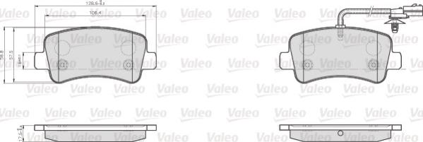 Valeo 872112 - Комплект спирачно феродо, дискови спирачки vvparts.bg