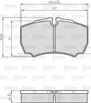 Valeo 872123 - Комплект спирачно феродо, дискови спирачки vvparts.bg