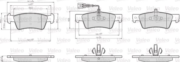 Valeo 872367 - Комплект спирачно феродо, дискови спирачки vvparts.bg
