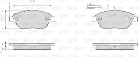 Valeo 872708 - Комплект спирачно феродо, дискови спирачки vvparts.bg
