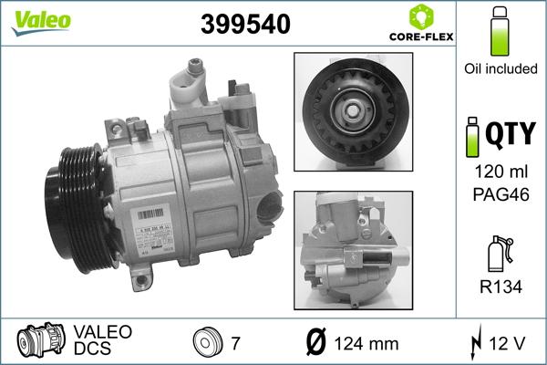 Valeo 399540 - Компресор, климатизация vvparts.bg