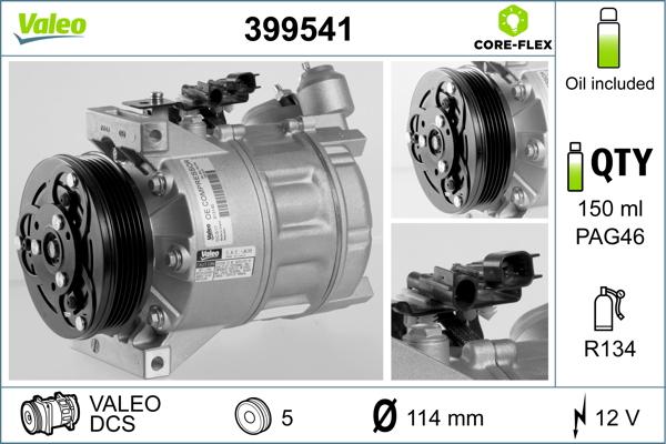 Valeo 399541 - Компресор, климатизация vvparts.bg