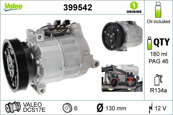 Valeo 399542 - Компресор, климатизация vvparts.bg