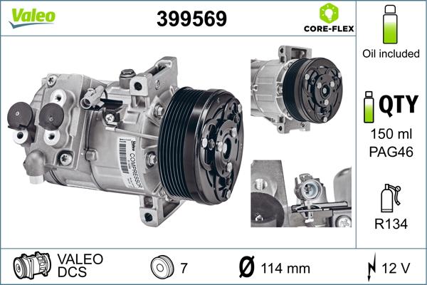 Valeo 399569 - Компресор, климатизация vvparts.bg