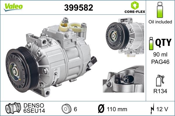 Valeo 399582 - Компресор, климатизация vvparts.bg