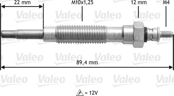 Valeo 345149 - Подгревна свещ vvparts.bg