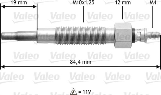 Valeo 345145 - Подгревна свещ vvparts.bg