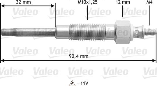 Valeo 345141 - Подгревна свещ vvparts.bg