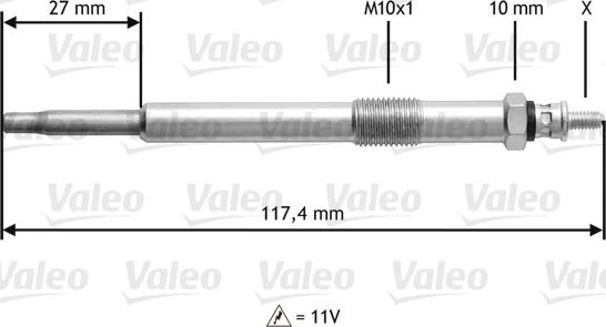 Valeo 345143 - Подгревна свещ vvparts.bg