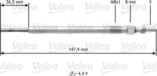 Valeo 345142 - Подгревна свещ vvparts.bg