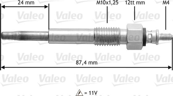 Valeo 345159 - Подгревна свещ vvparts.bg