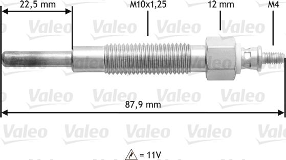 Valeo 345157 - Подгревна свещ vvparts.bg