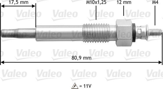 Valeo 345 160 - Подгревна свещ vvparts.bg