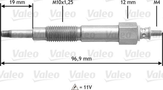 Valeo 345 161 - Подгревна свещ vvparts.bg