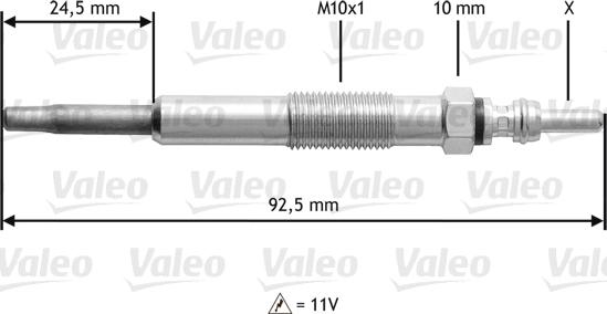 Valeo 345109 - Подгревна свещ vvparts.bg