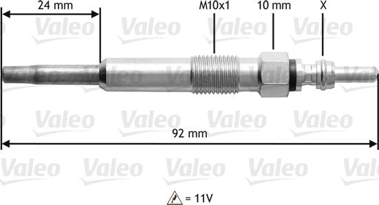 Valeo 345104 - Подгревна свещ vvparts.bg