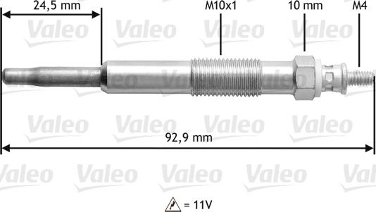 Valeo 345106 - Подгревна свещ vvparts.bg