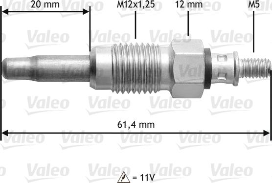 Valeo 345108 - Подгревна свещ vvparts.bg