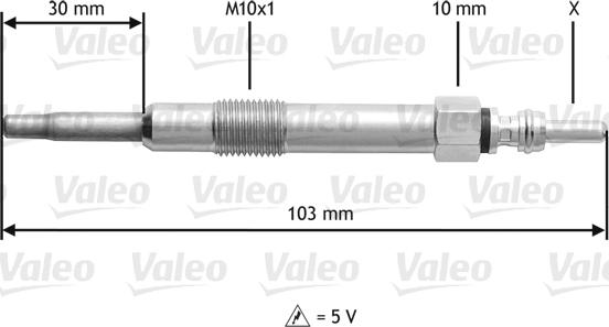 Valeo 345115 - Подгревна свещ vvparts.bg