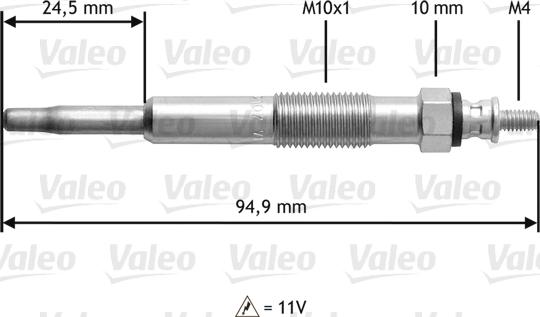 Valeo 345110 - Подгревна свещ vvparts.bg