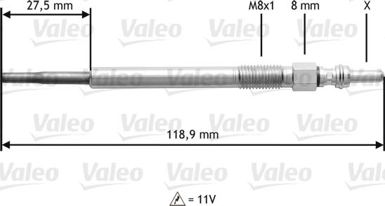 Valeo 345118 - Подгревна свещ vvparts.bg