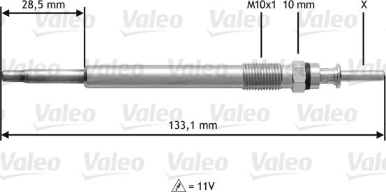 Valeo 345113 - Подгревна свещ vvparts.bg