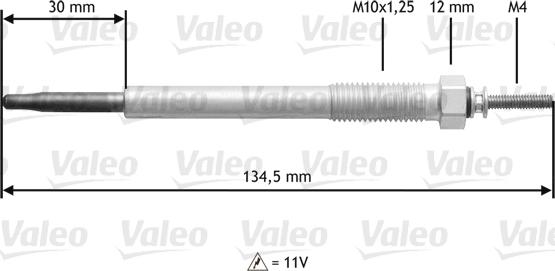 Valeo 345 185 - Подгревна свещ vvparts.bg