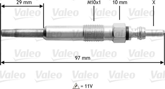 Valeo 345136 - Подгревна свещ vvparts.bg