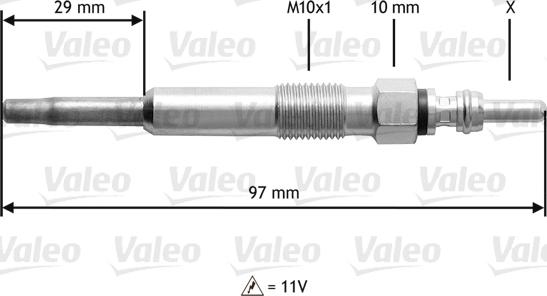 Valeo 345130 - Подгревна свещ vvparts.bg