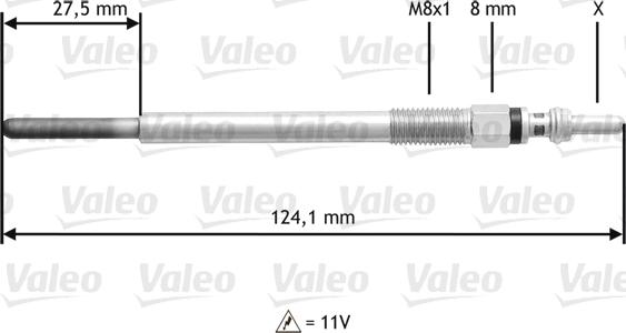 Valeo 345138 - Подгревна свещ vvparts.bg