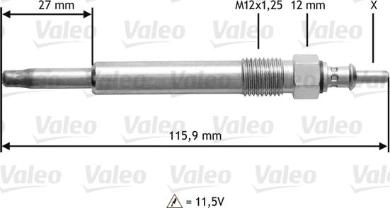 Valeo 345129 - Подгревна свещ vvparts.bg