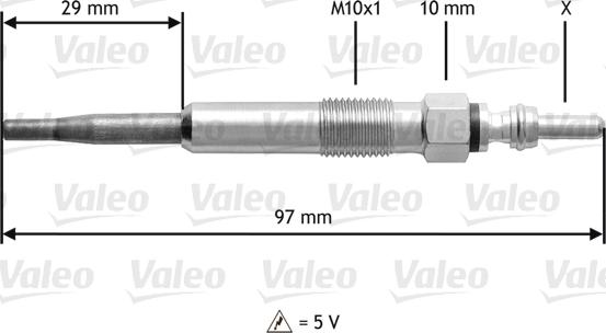 Valeo 345125 - Подгревна свещ vvparts.bg