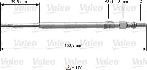 Valeo 345174 - Подгревна свещ vvparts.bg