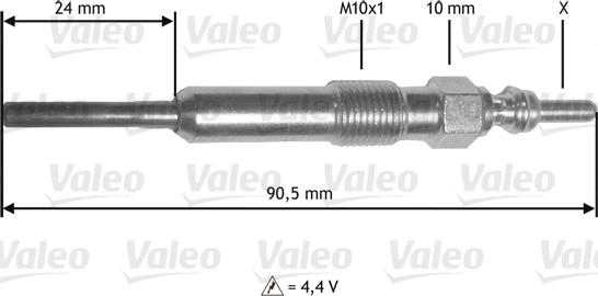 Valeo 345172 - Подгревна свещ vvparts.bg