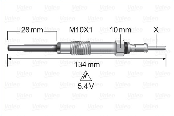 Valeo 345241 - Подгревна свещ vvparts.bg