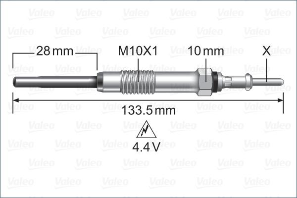 Valeo 345242 - Подгревна свещ vvparts.bg