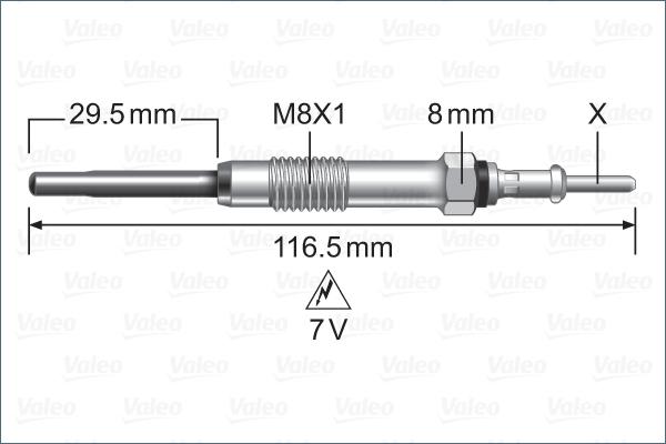 Valeo 345255 - Подгревна свещ vvparts.bg