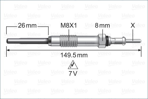 Valeo 345253 - Подгревна свещ vvparts.bg