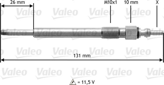 Valeo 345201 - Подгревна свещ vvparts.bg