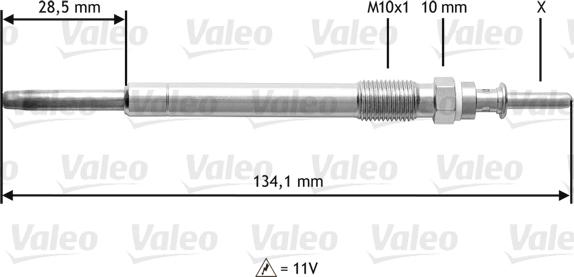 Valeo 345208 - Подгревна свещ vvparts.bg