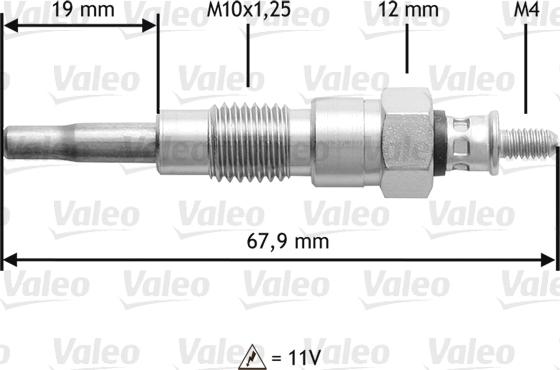 Valeo 345203 - Подгревна свещ vvparts.bg