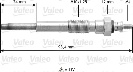 Valeo 345207 - Подгревна свещ vvparts.bg