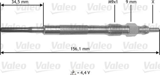 Valeo 345219 - Подгревна свещ vvparts.bg