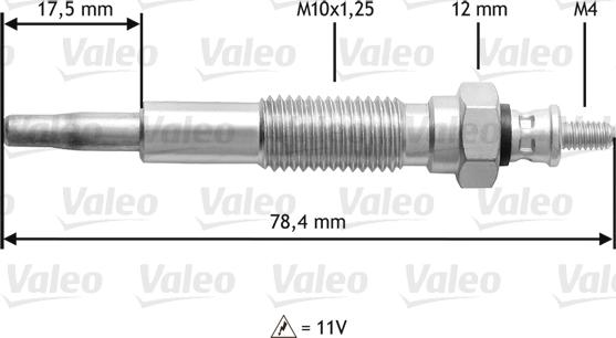 Valeo 345214 - Подгревна свещ vvparts.bg