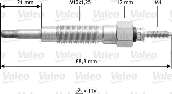 Valeo 345213 - Подгревна свещ vvparts.bg