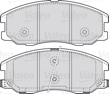 Valeo 301942 - Комплект спирачно феродо, дискови спирачки vvparts.bg