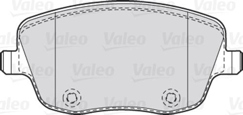Valeo 301667 - Комплект спирачно феродо, дискови спирачки vvparts.bg
