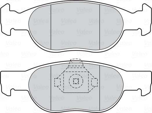 Valeo 301605 - Комплект спирачно феродо, дискови спирачки vvparts.bg